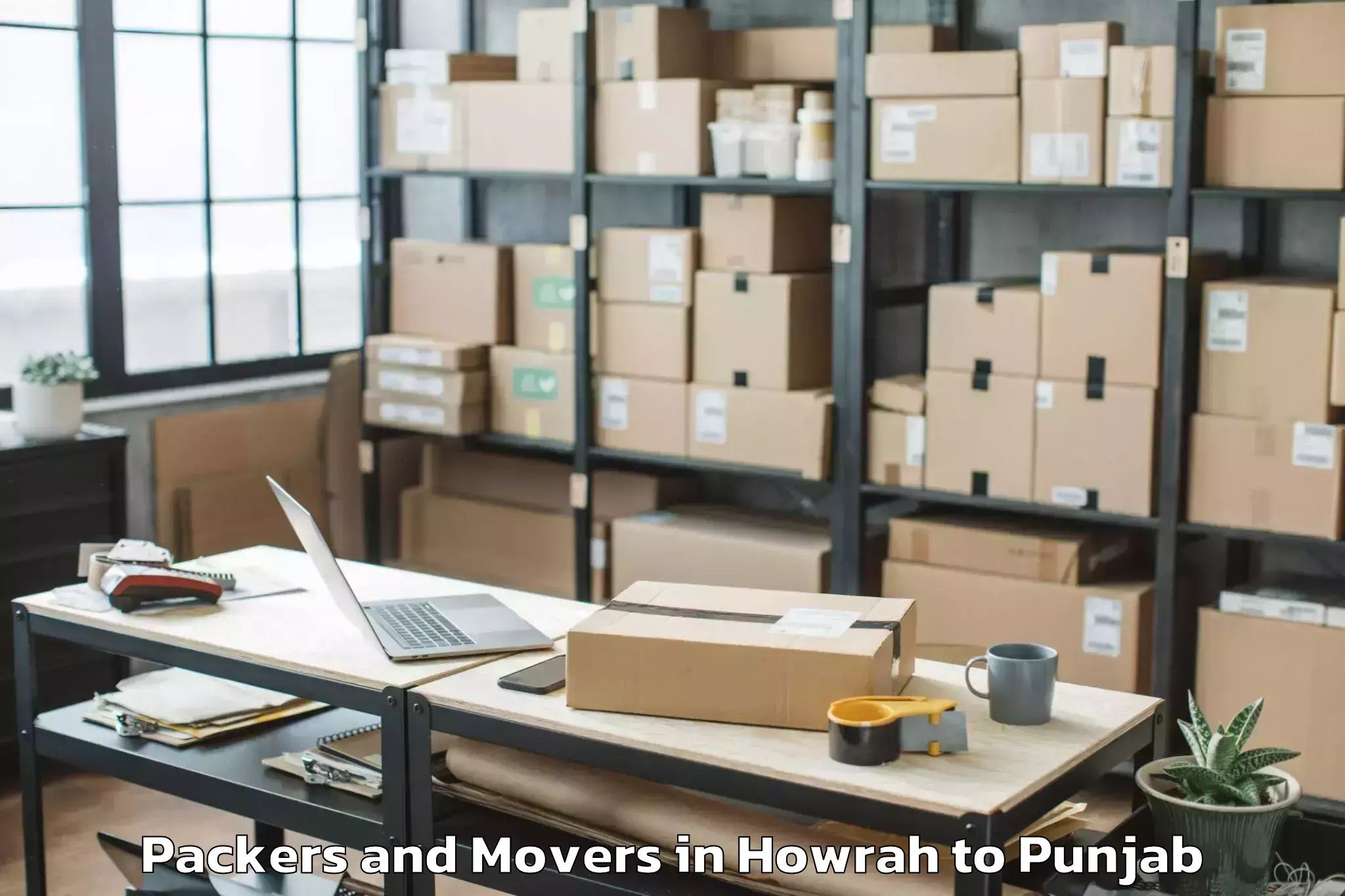 Professional Howrah to Gidderbaha Packers And Movers